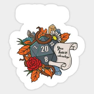 Roleplaying RPG Valentines Day TableTop D20 Dice Couple Gift Sticker